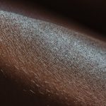 Macro photograph capturing the intricate texture of human skin with light reflections.